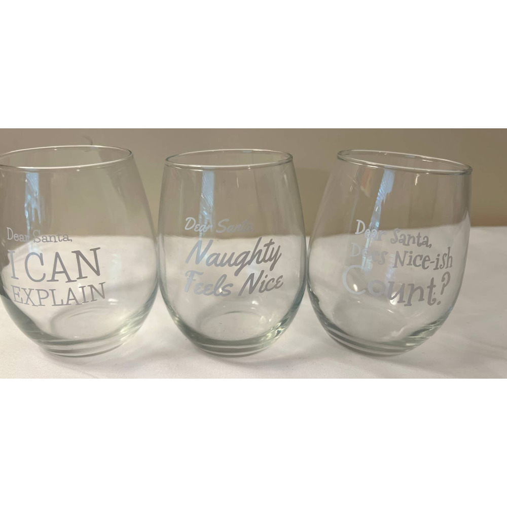 Dear Santa Funny Tumblers Set of‎ 3